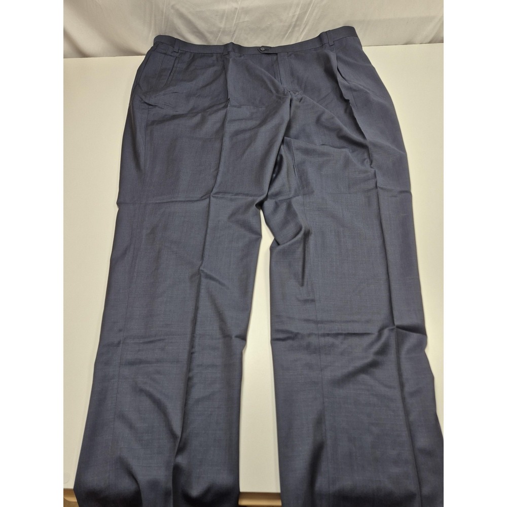 Tallia Dress Pants Mens 56x36 Blue Wool Pleated Classic Big & Tall Canada NWT